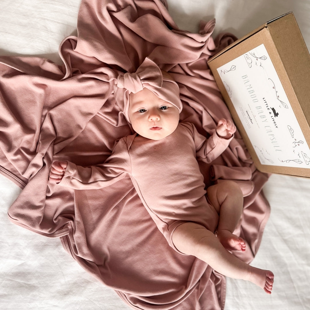 Bamboo Baby Capsule Gift Box | Rosewood