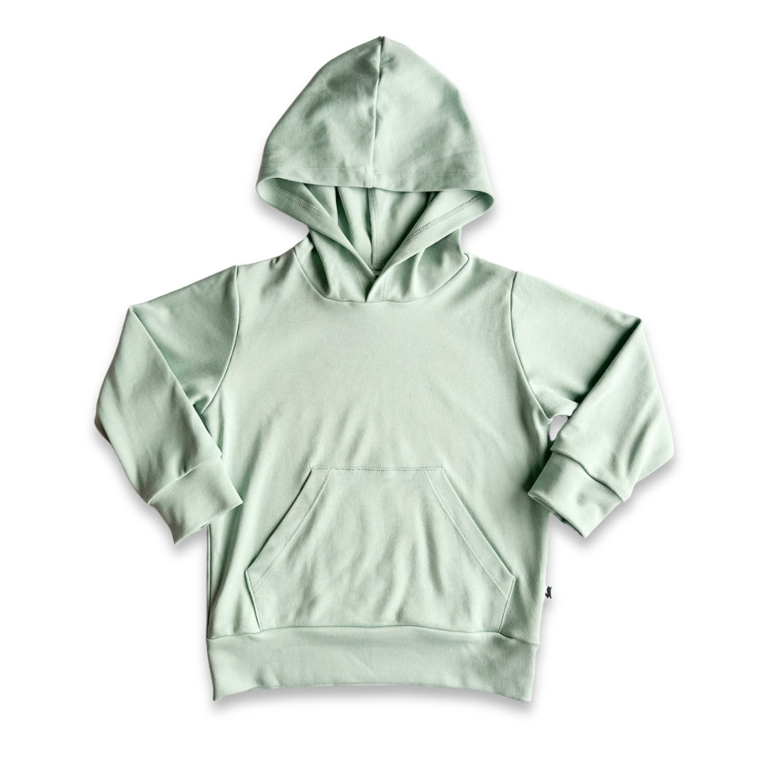 Kids' Lightweight Bamboo Kangaroo Pocket Hoodie | Seaglass