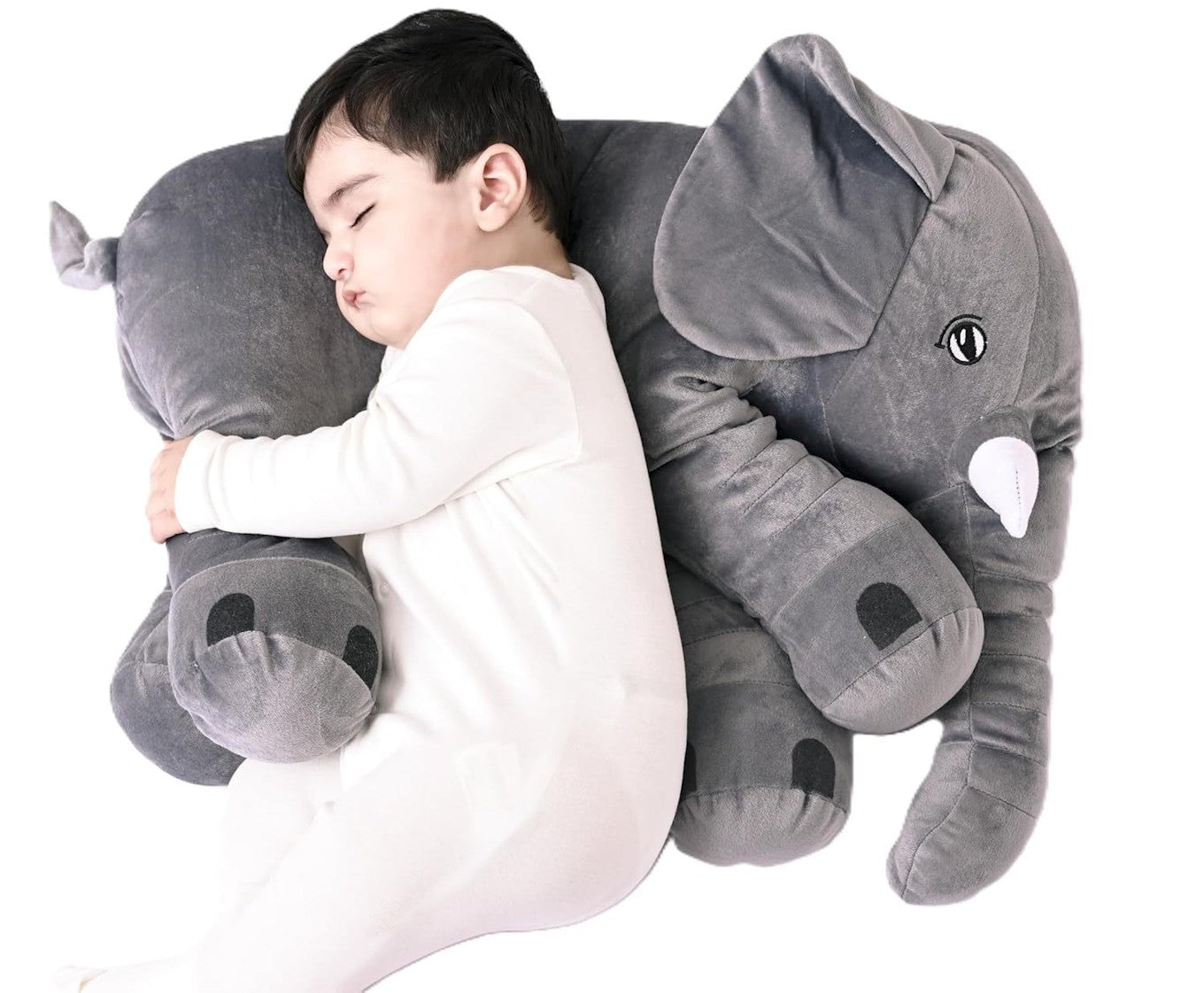 60cm Giant Plush Elephant – Soft Cuddle Pillow for Kids